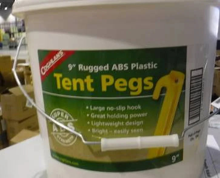 9 ABS Plastic Tent Pegs - 6 Pack A2883