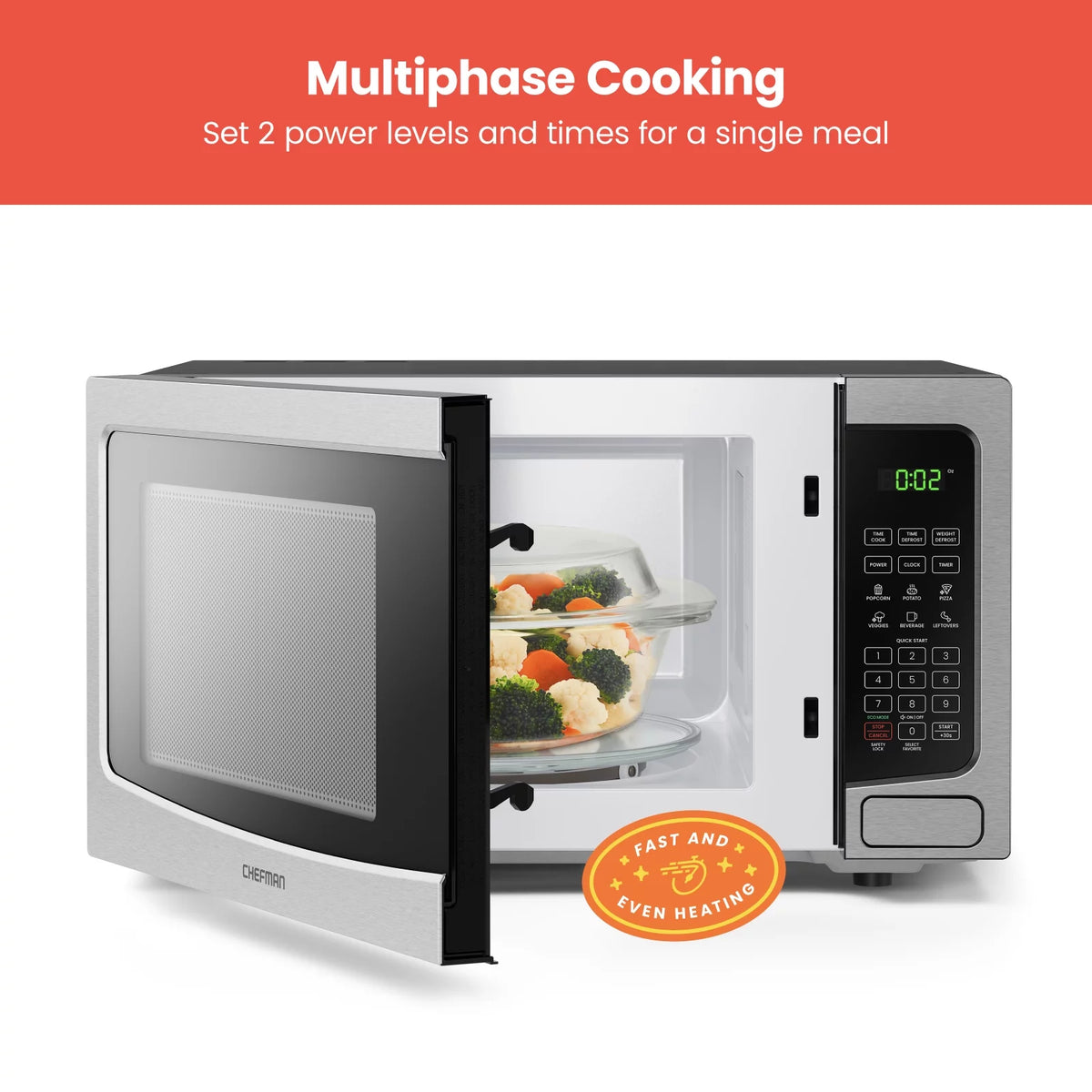1.1 Cu. Ft. Digital Stainless Steel Microwave 1000W M54303