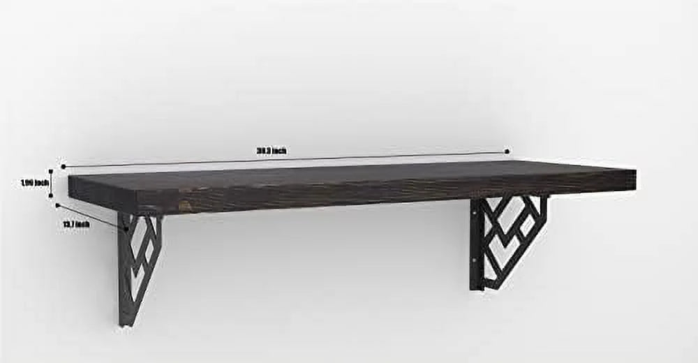 Wall Mounted Desk Table 24X14 Rustic Burn S830