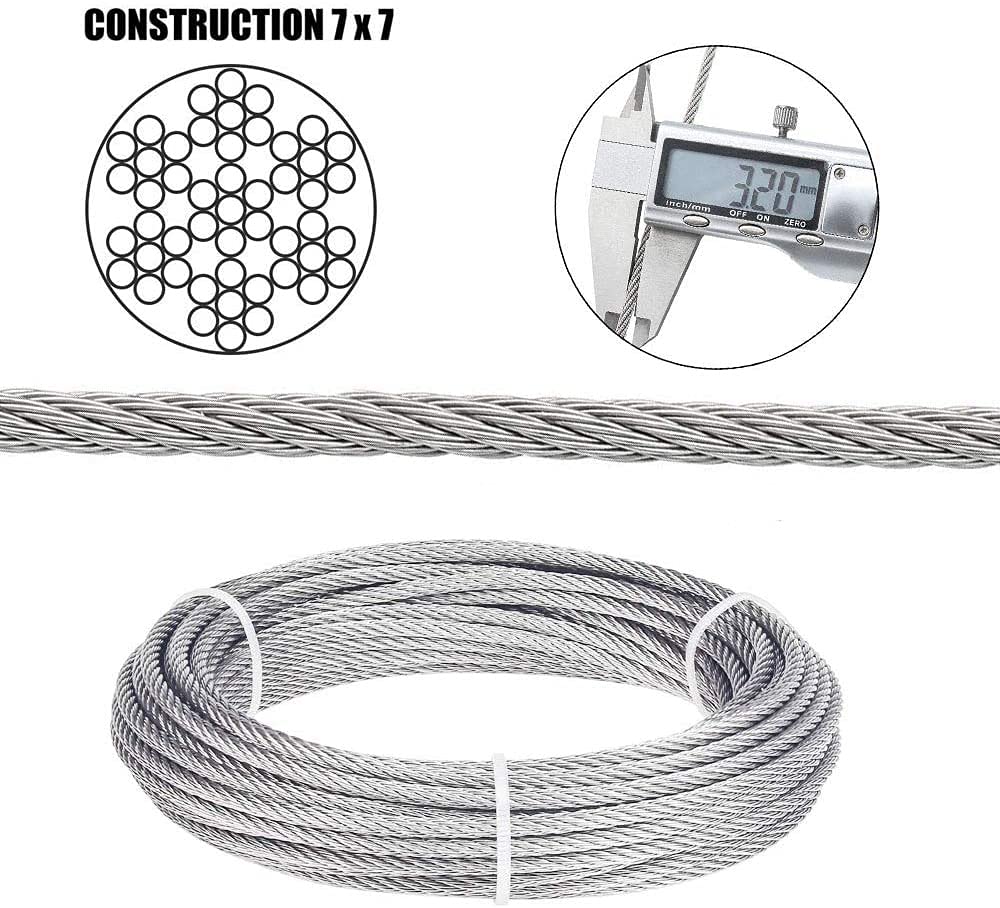 1/8 Cable Railing Kit with 400ft Stainless Steel Cable N421
