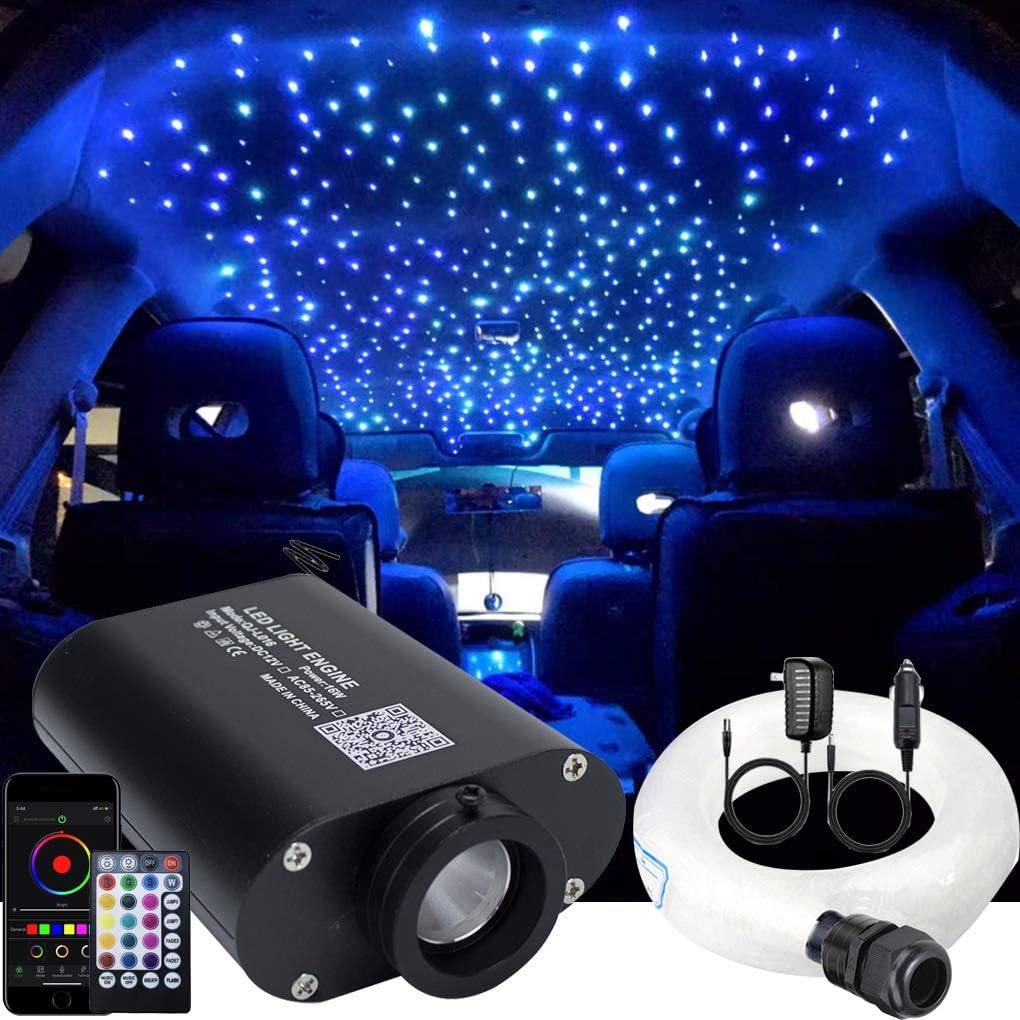 16W RGBW LED Fiber Optic Star Ceiling Light Kit S7523