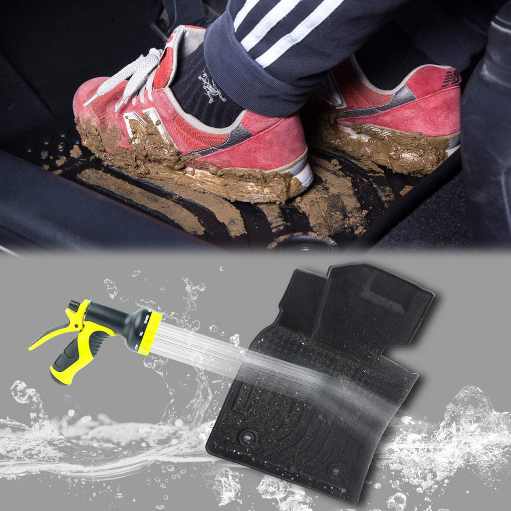 Black Floor Mats Liners Custom Fit Waterproof B2656