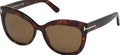 Red Havana Brown Polarized 56 mm Women's Sunglasses G79963