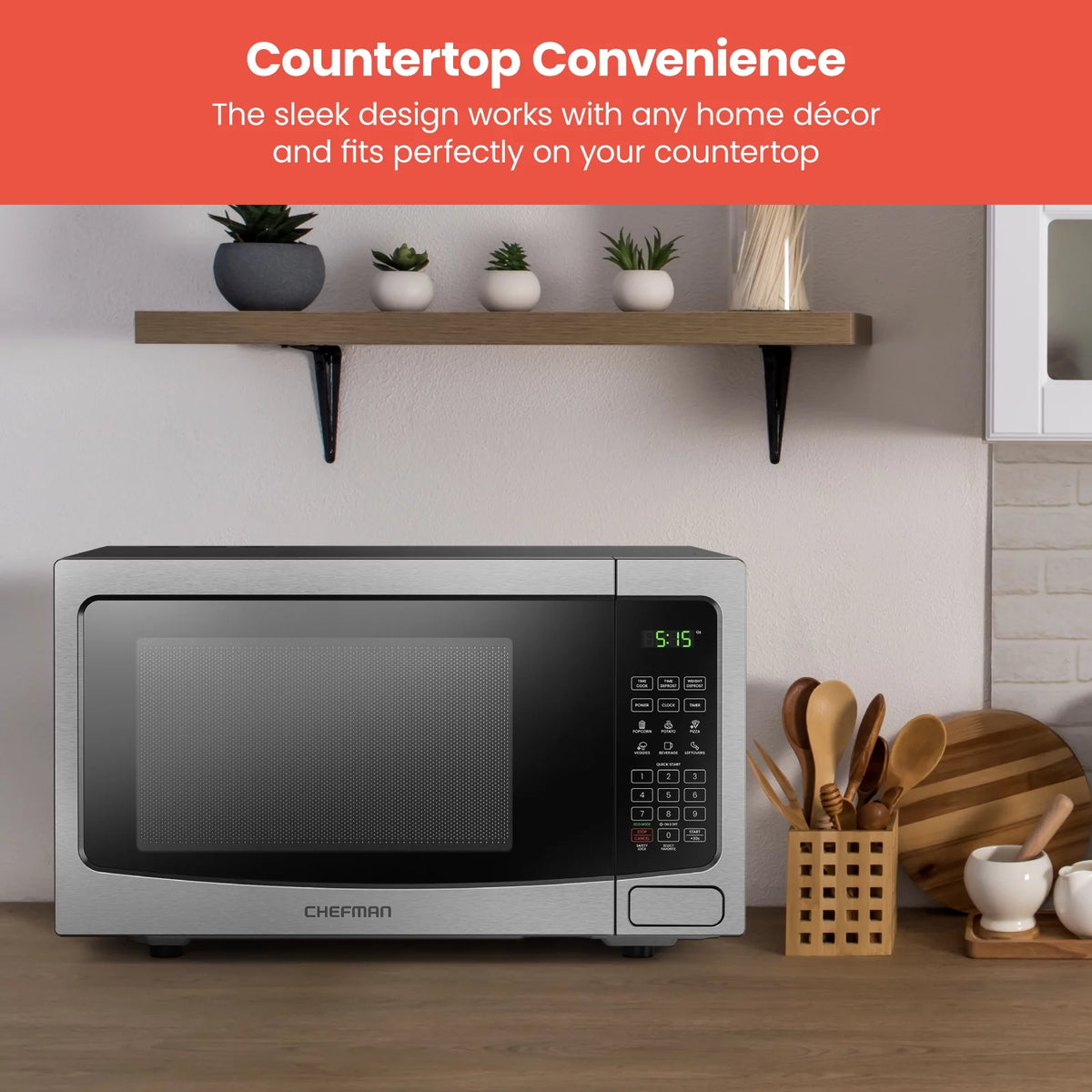 1.1 Cu. Ft. Digital Stainless Steel Microwave 1000W M54303