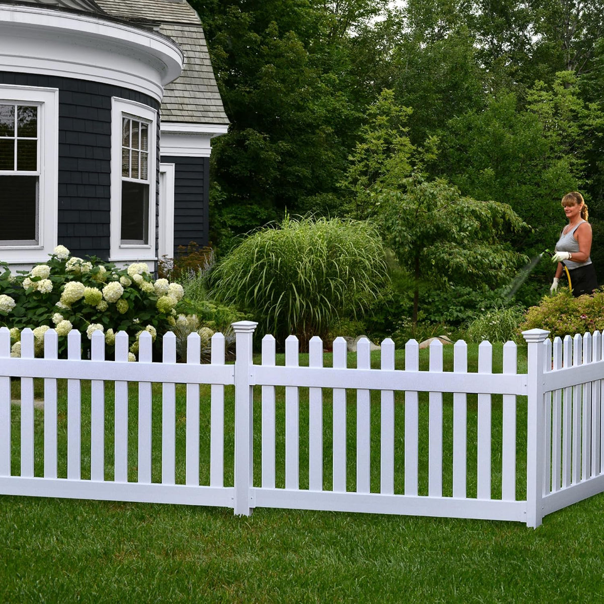 White 3' Tall Vinyl Post W5509