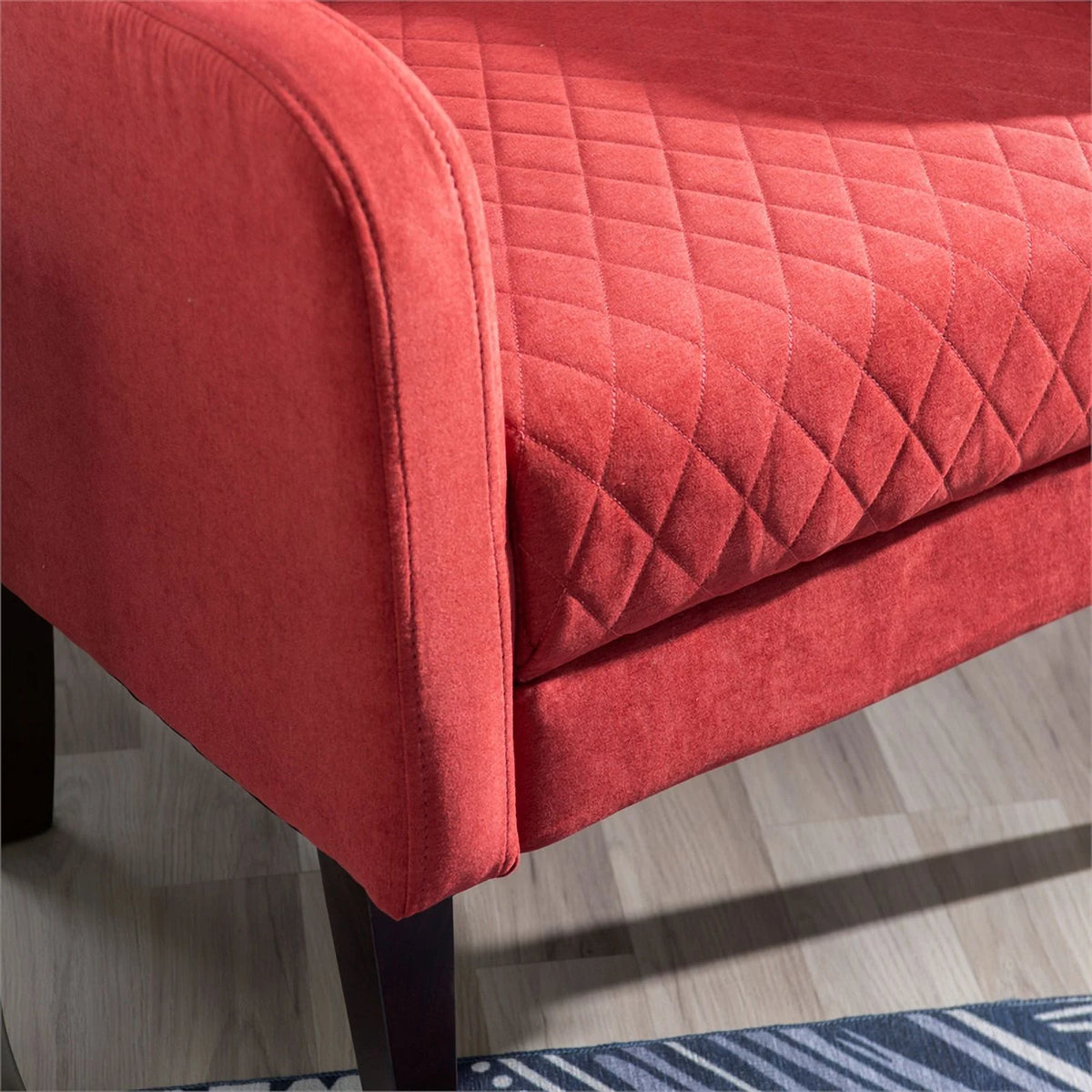 Upholstered Wingback Accent Chair with Quilted Back & Seat E372505