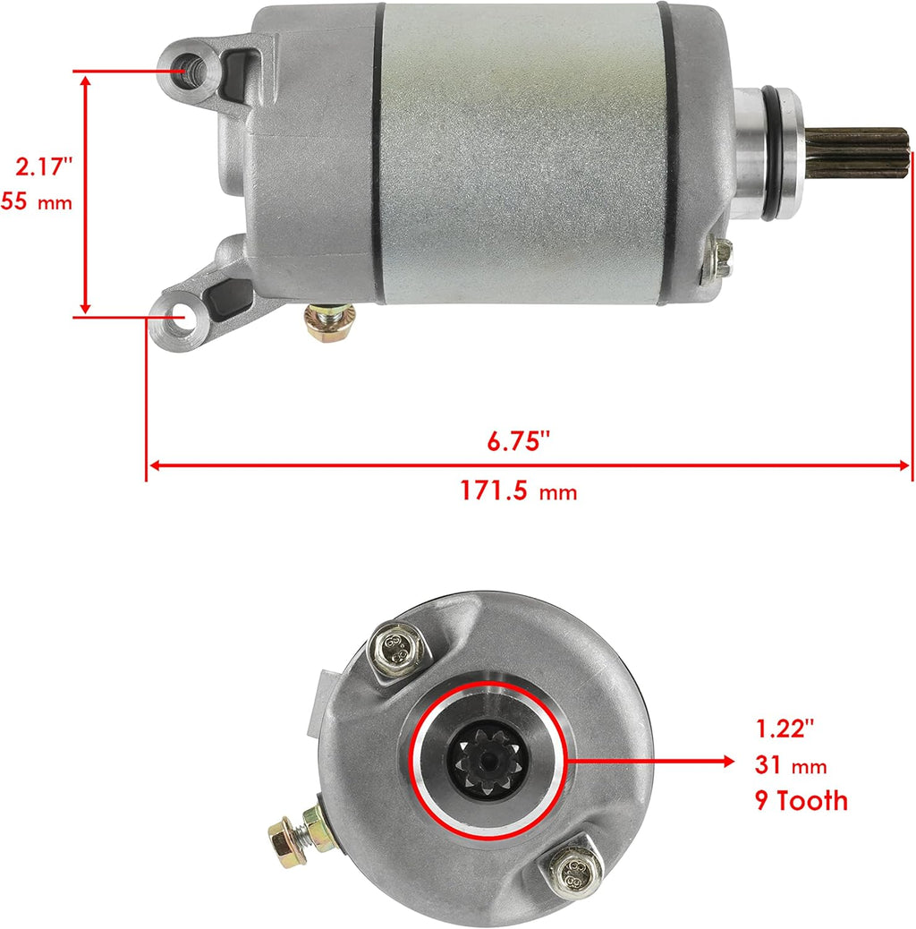 Starter Compatible with Polaris Ranger 570 Efi 2014 Pack of 2 P612475
