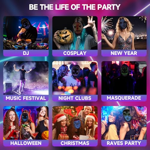 Programmable LED Halloween Mask K718