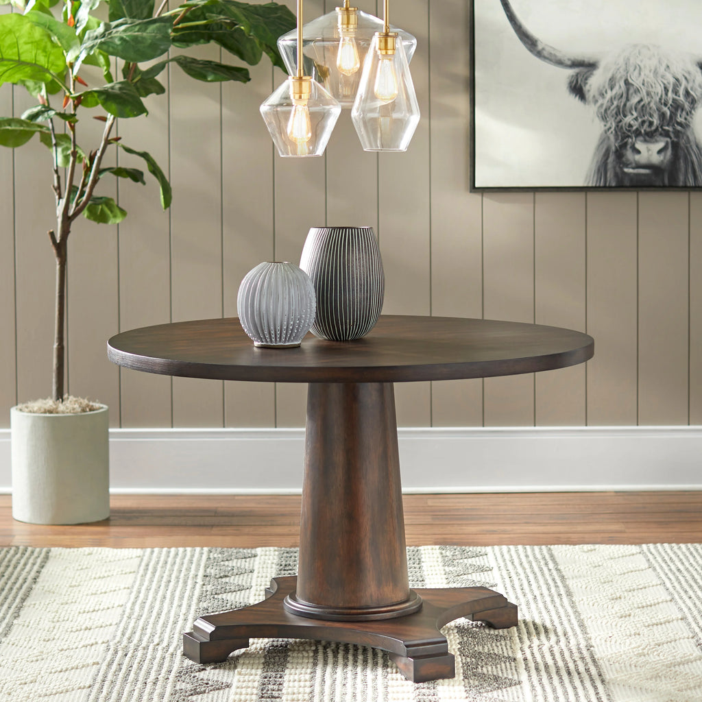 White Pedestal Table Y16717