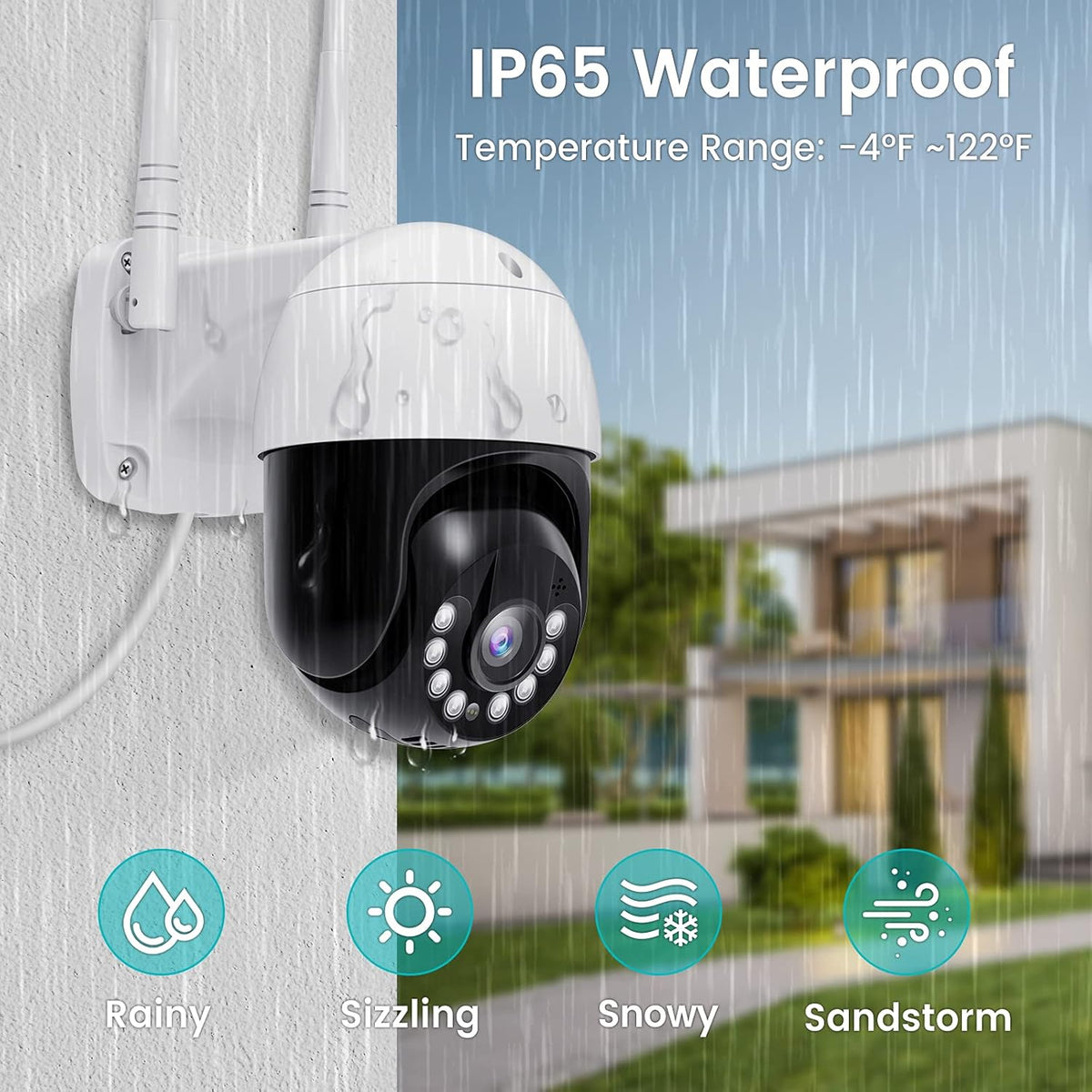 Outdoor Security Camera with Full Color Night Vision M94326
