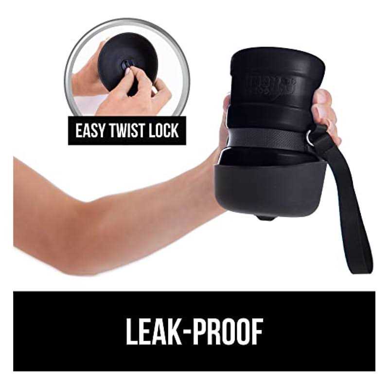 Leak Proof Portable Dog Water Bottle with Bowl Cap R4454