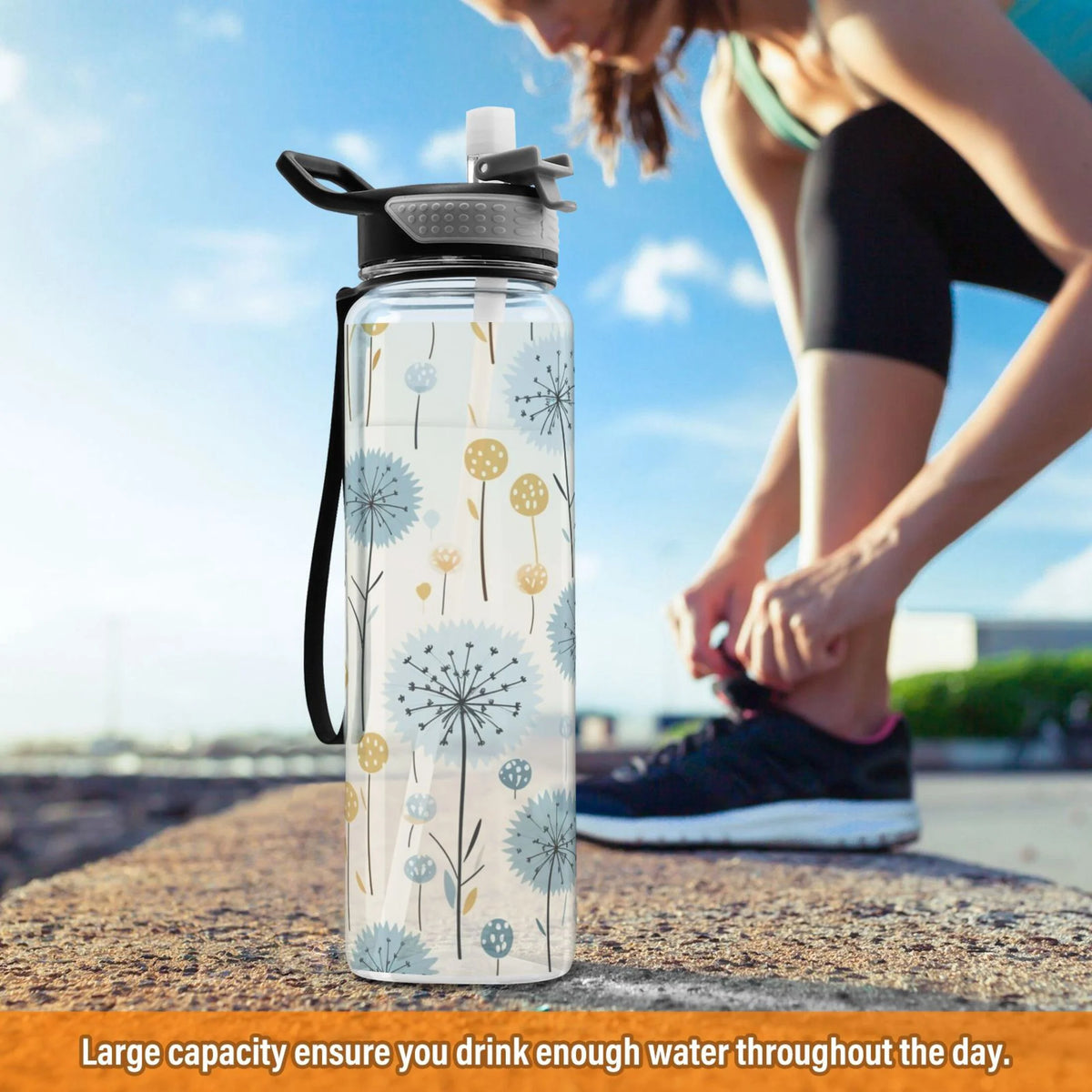 32oz Leakproof Tritan Water Bottle with Straw T22205
