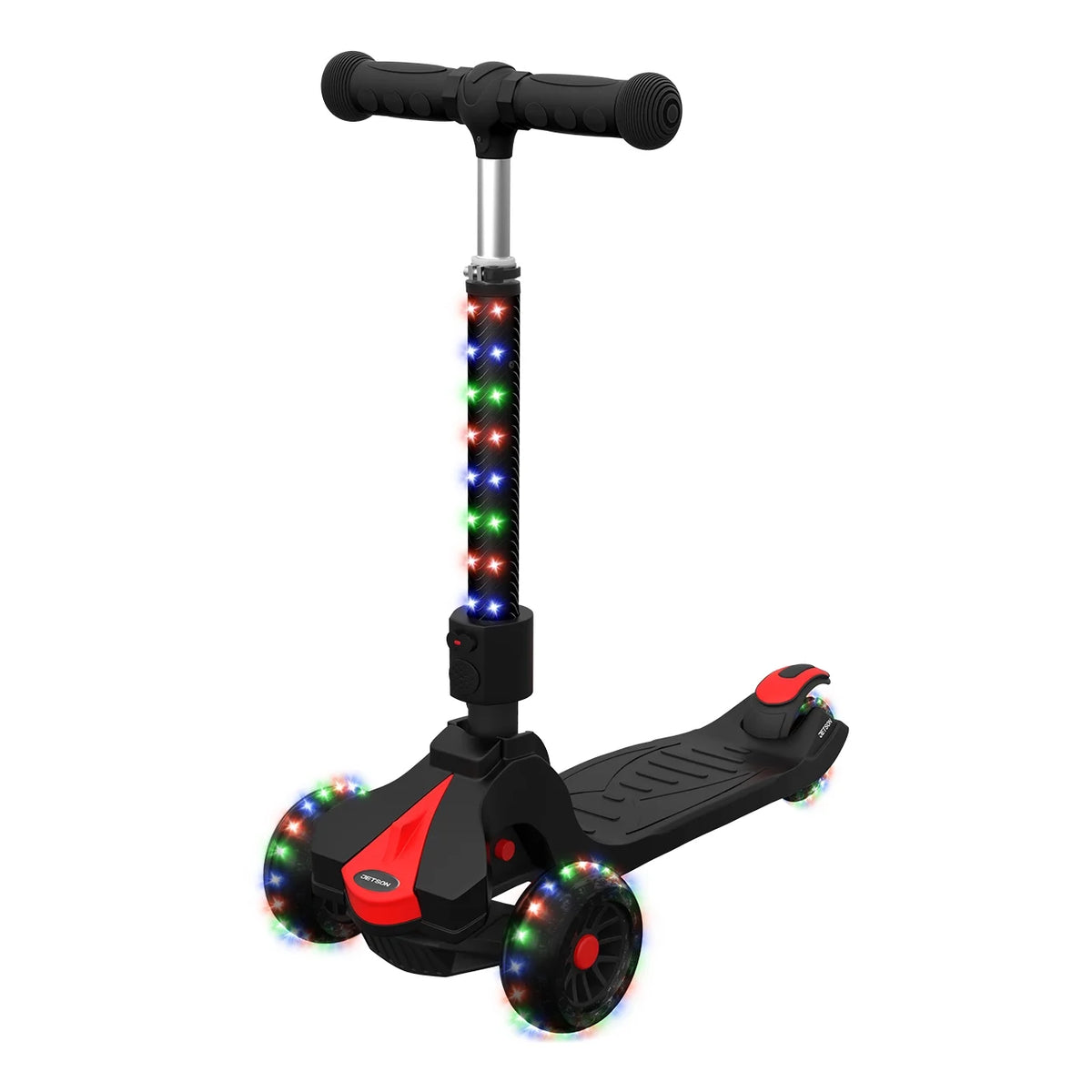 Black 3 Wheel Light Up Kick Scooter H8853