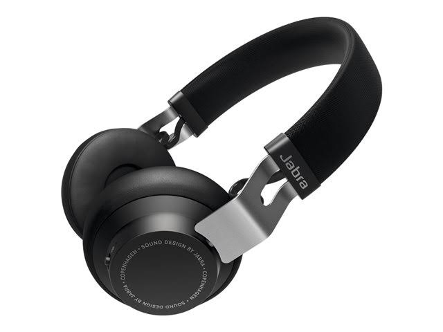 Titanium Black Bluetooth Wireless On-Ear Headphones with Mic Y489
