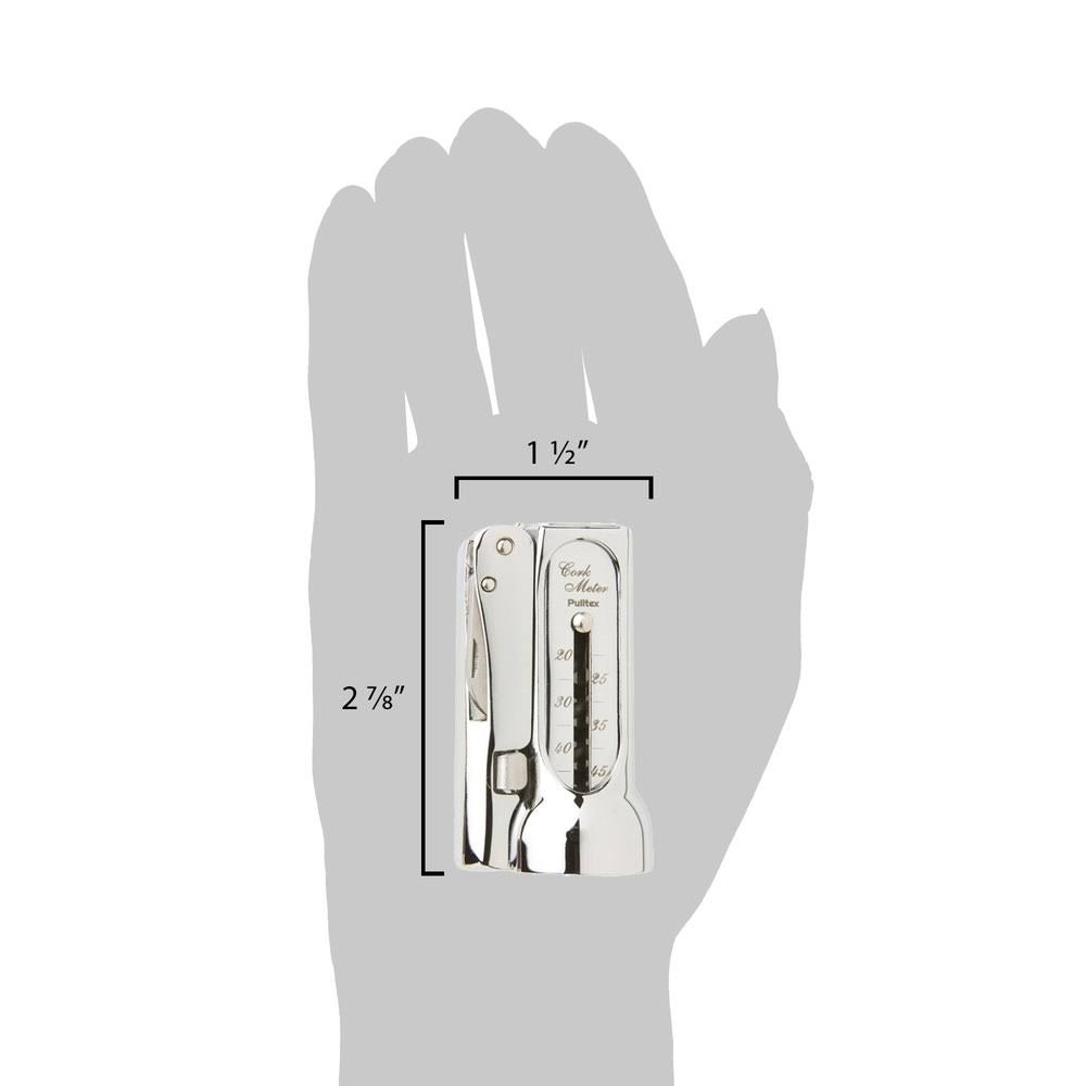 Compact Chrome-Plated Corkscrew with Pouch Q5558