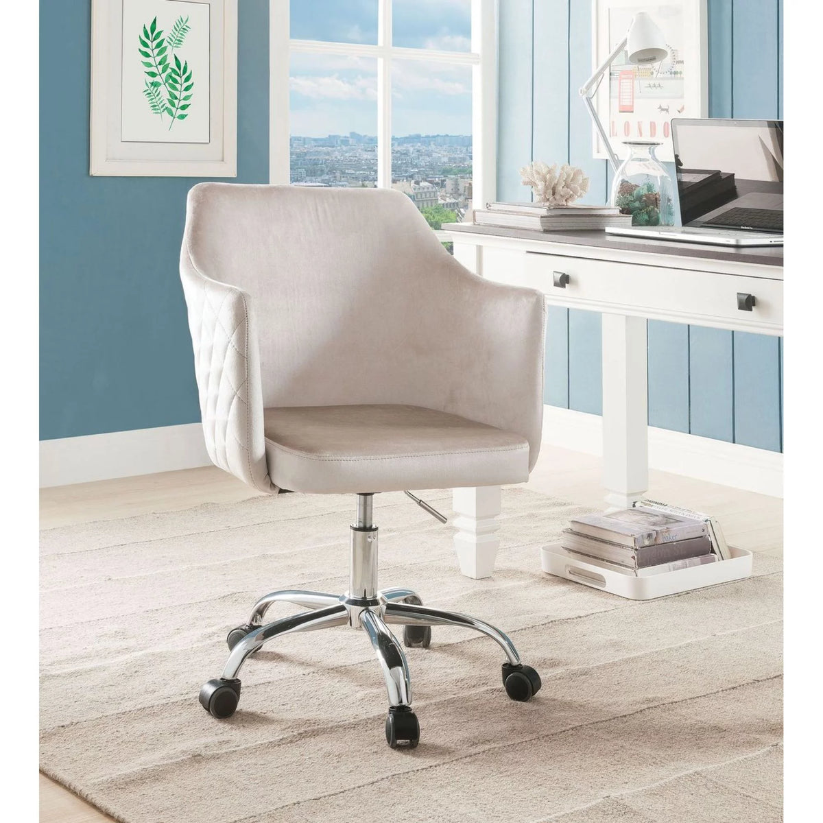 Champagne Velvet Office Chair H786