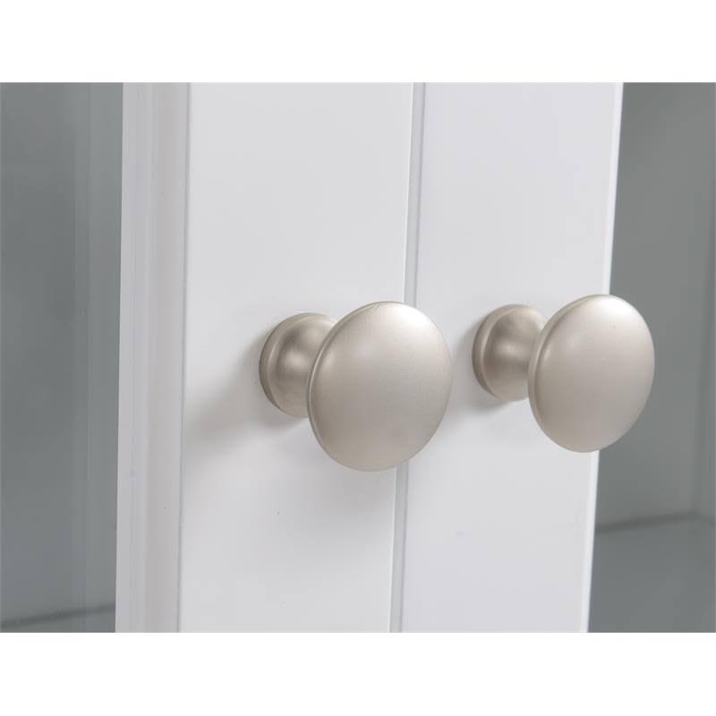 White Wood Accent Cabinet with Four Doors P1733