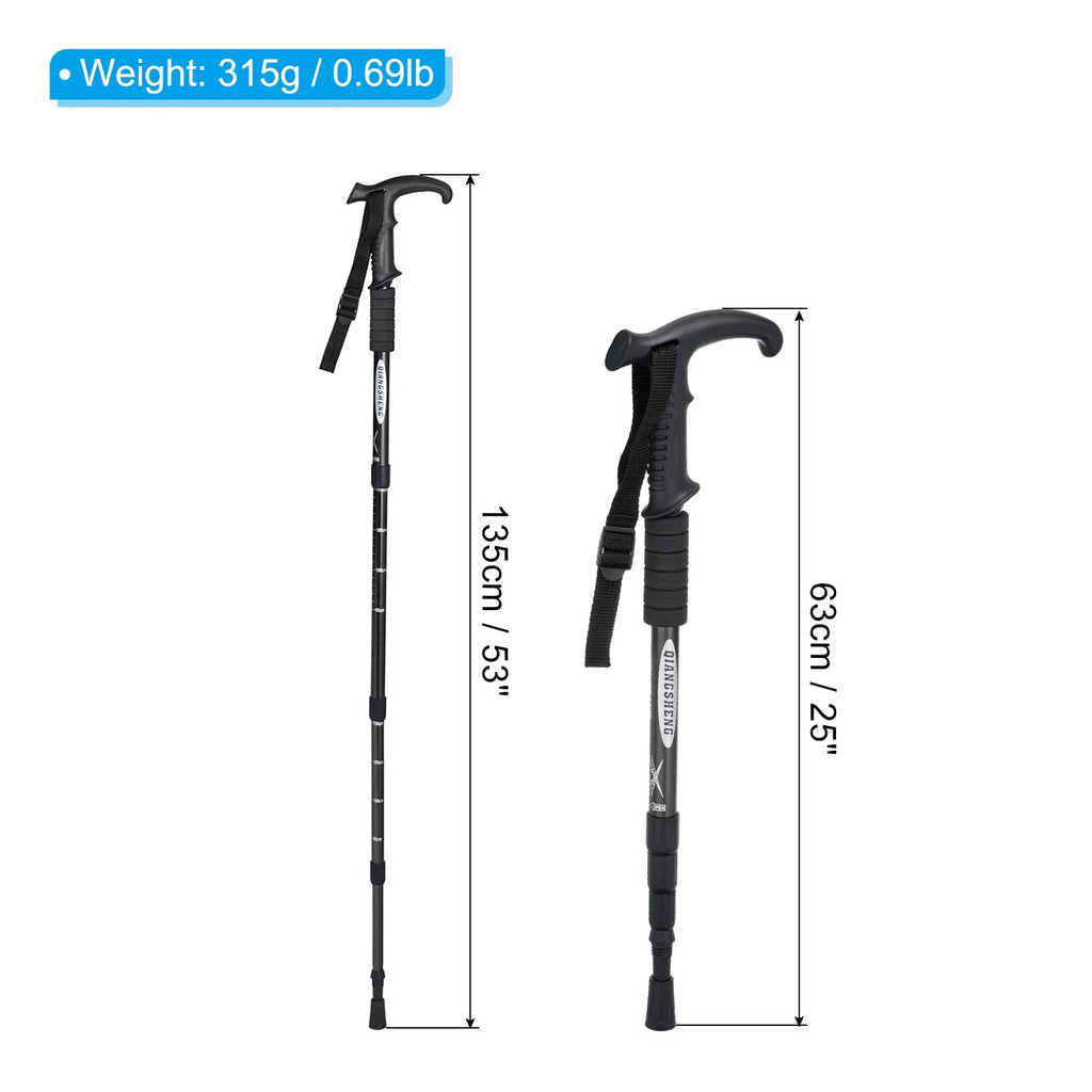 Black Collapsible Trekking Pole 43 Inch Y1878