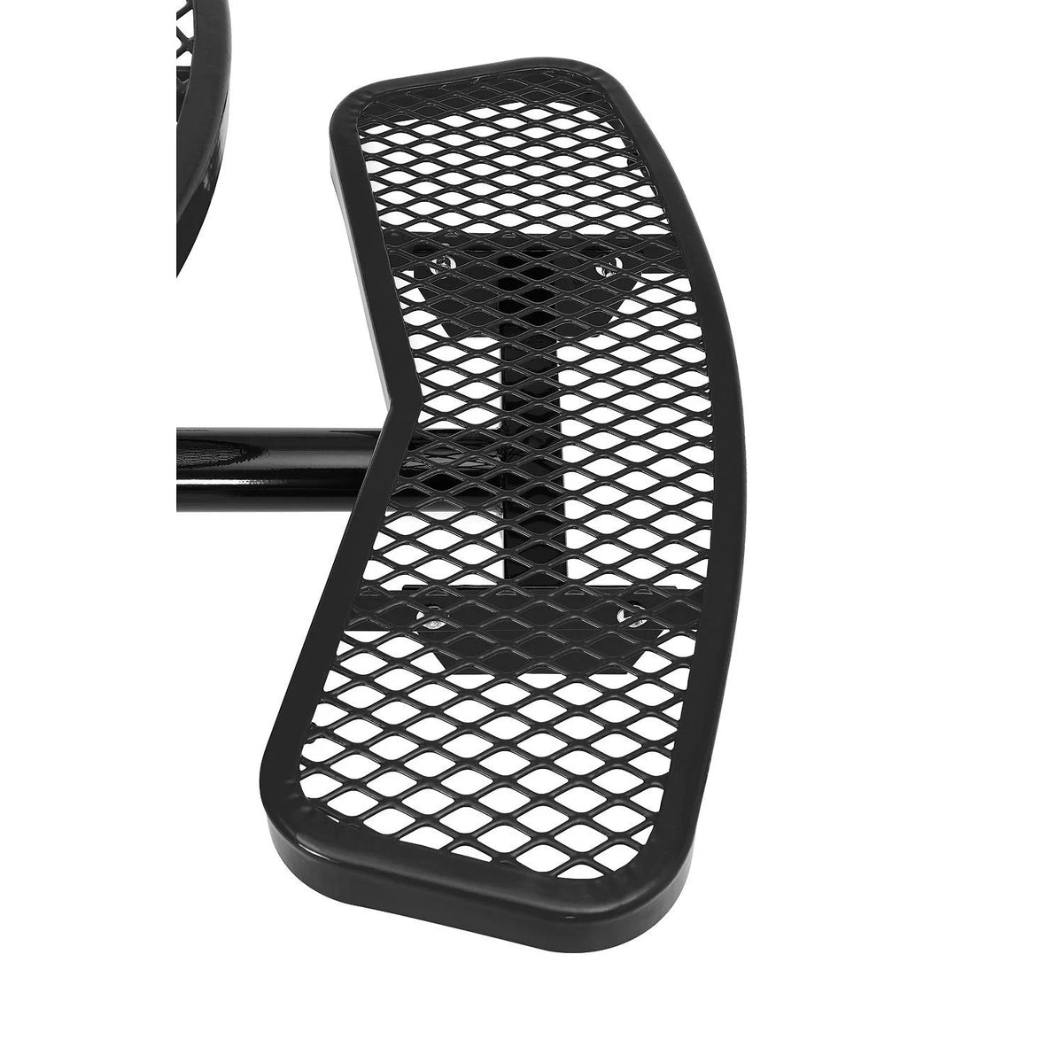 46" Round Black Picnic Table Y48892