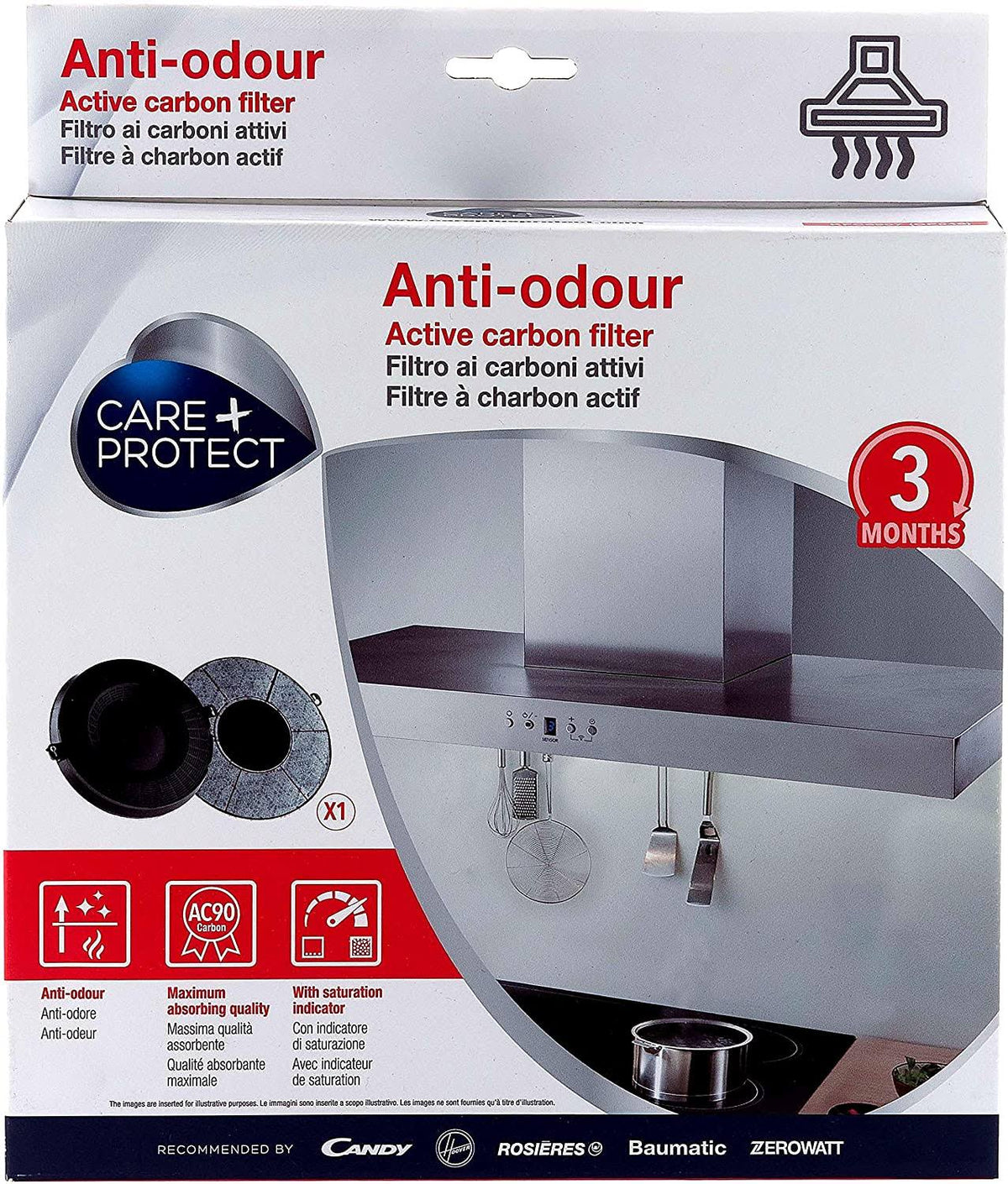 Universal Type 048 Anti-Odour Carbon Filter with Indicator P916
