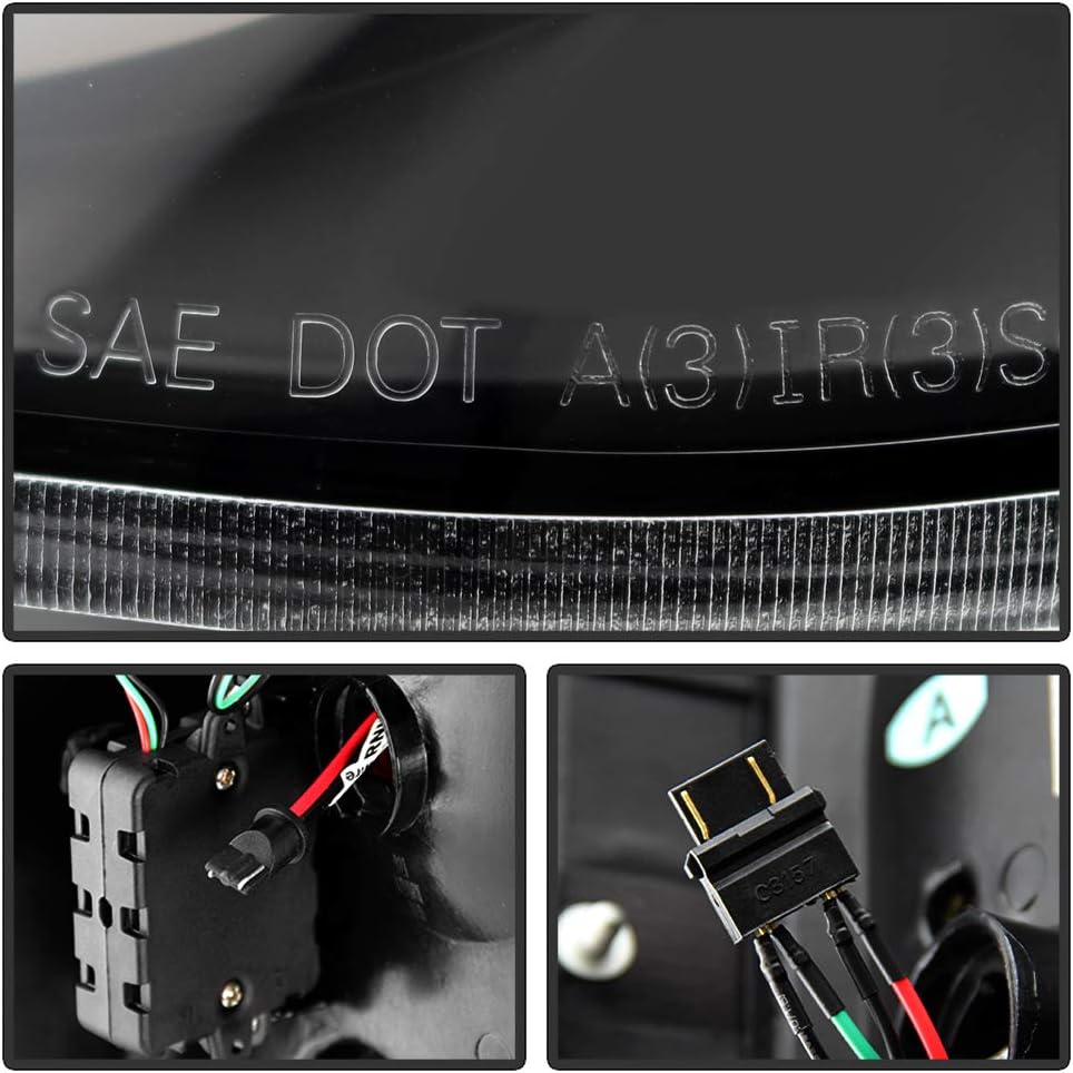 Black Edition LED Tube Tail Lights Brake Lamps Assembly Left+Right C71147