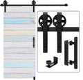 6.6 FT Sliding Barn Door Track and Handle Hardware Kit J945914