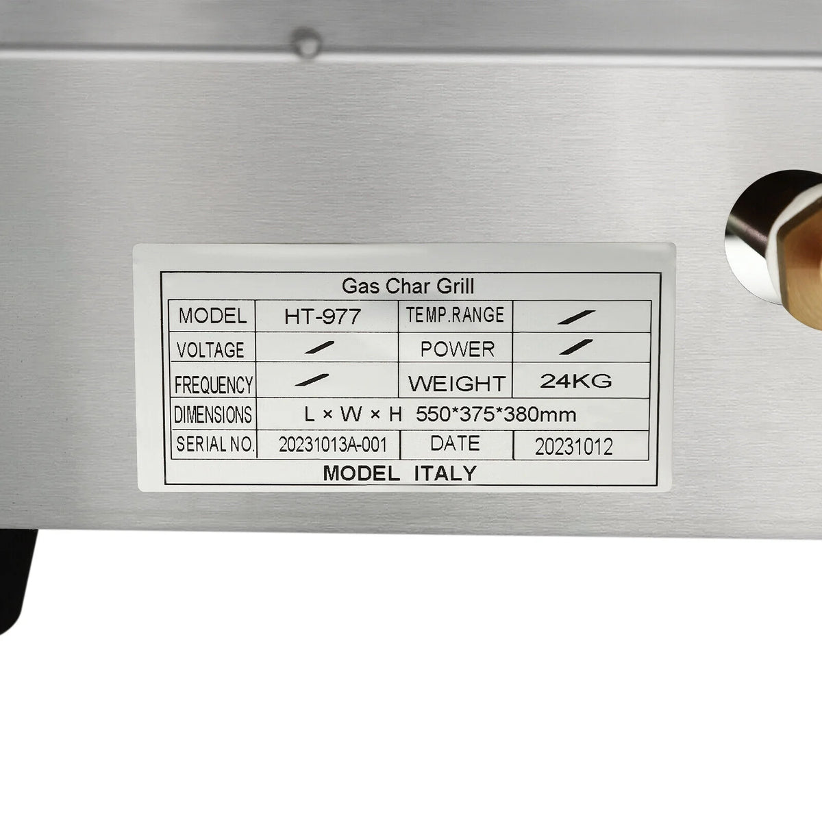 2 Burner Countertop Gas Charbroiler Grill K460754