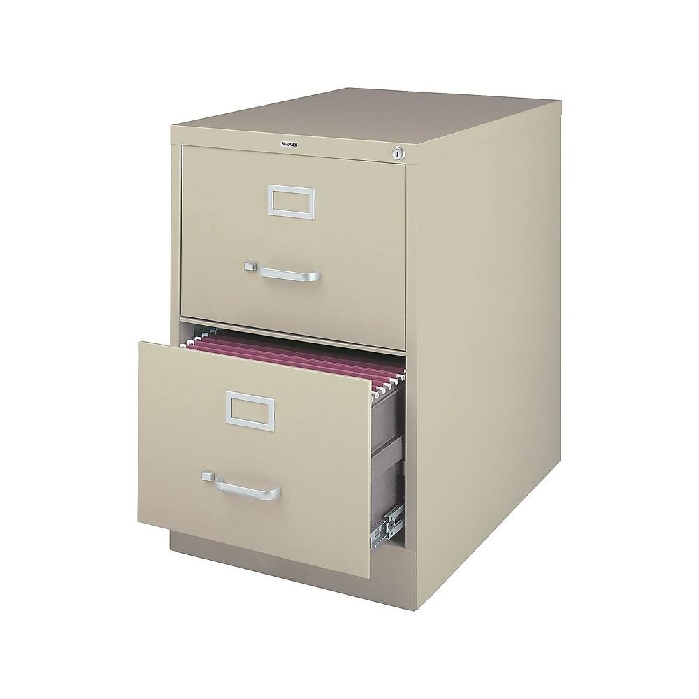 2-Drawer Vertical File Cabinet, Putty D48857