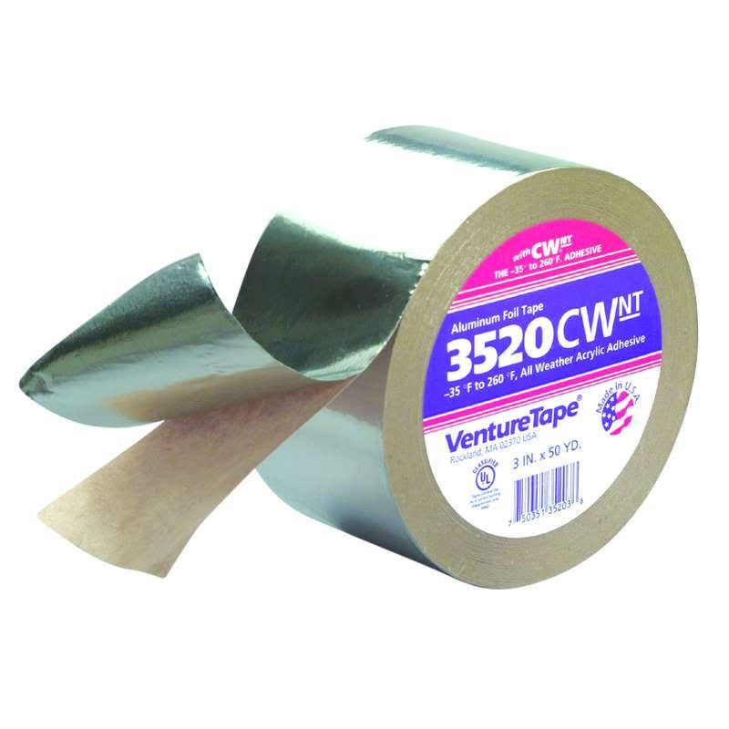 Aluminum Foil Tape Natural Aluminum, 1 in x 50 yd 2.0 mil, 48 per Case X166