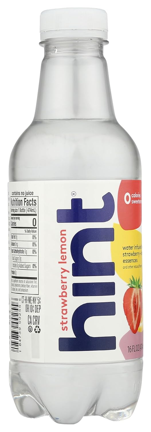 Strawberry Lemon Infused Water, 16 Fluid Ounce (Pack of 12) F68520