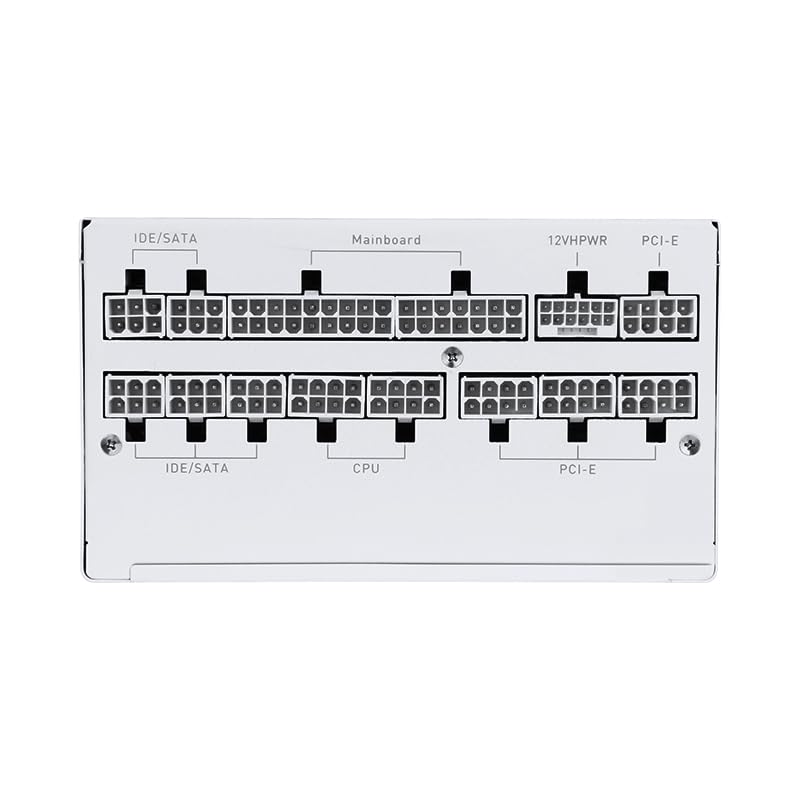 850w White ATX 3.0 PCIE 5.0 80Plus Platinum Full Modular Power Supply G406