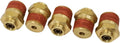 DOT Brass Push to Connect Air Brake Connector, Male Straight 1/2" Tube OD x 3/8" NPT, 5 Pack W665689