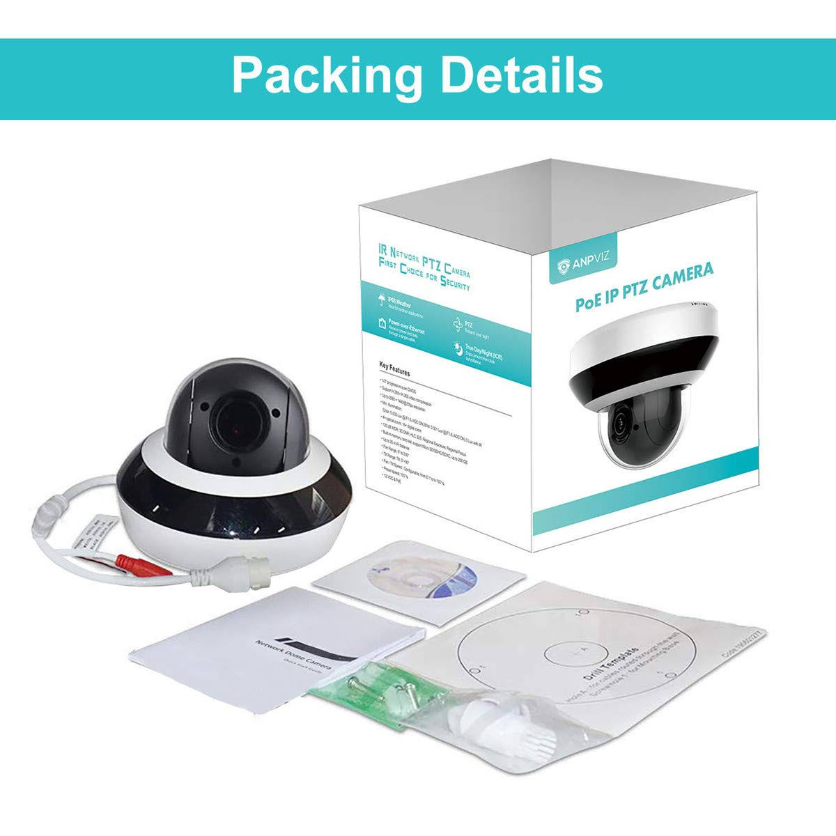 4.0MP PoE IP PTZ Dome Camera U11472