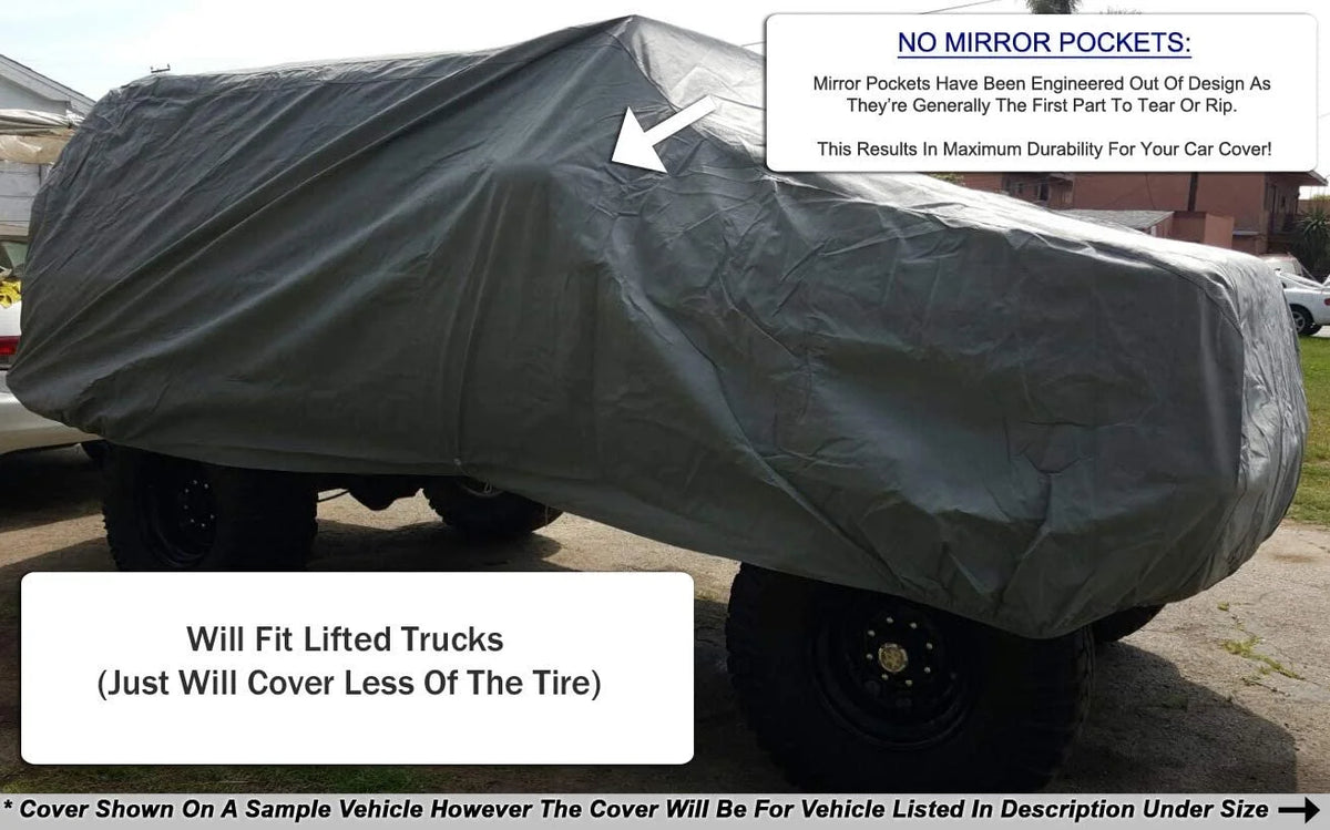 SUV Car Cover 184 inches Long Outdoor with Cable Lock, Bag & Wind Straps Y6835