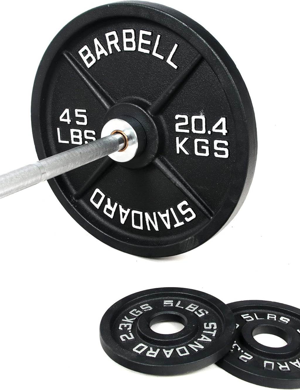 300-Pound Cast Iron Olympic Weight Set with 7FT Olympic Barbell Z92429