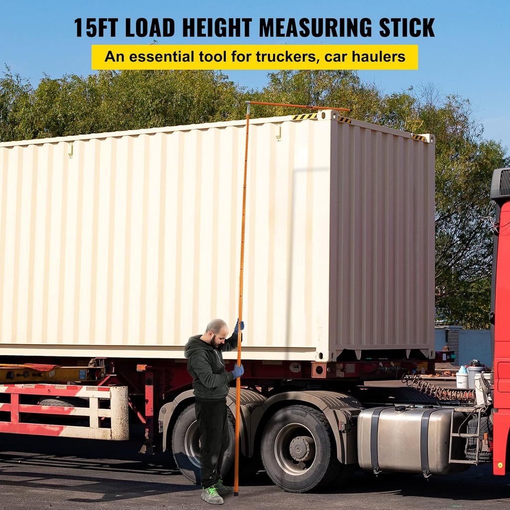 15' Fiberglass Truck Height Measuring Stick with Carrying Bag D82057