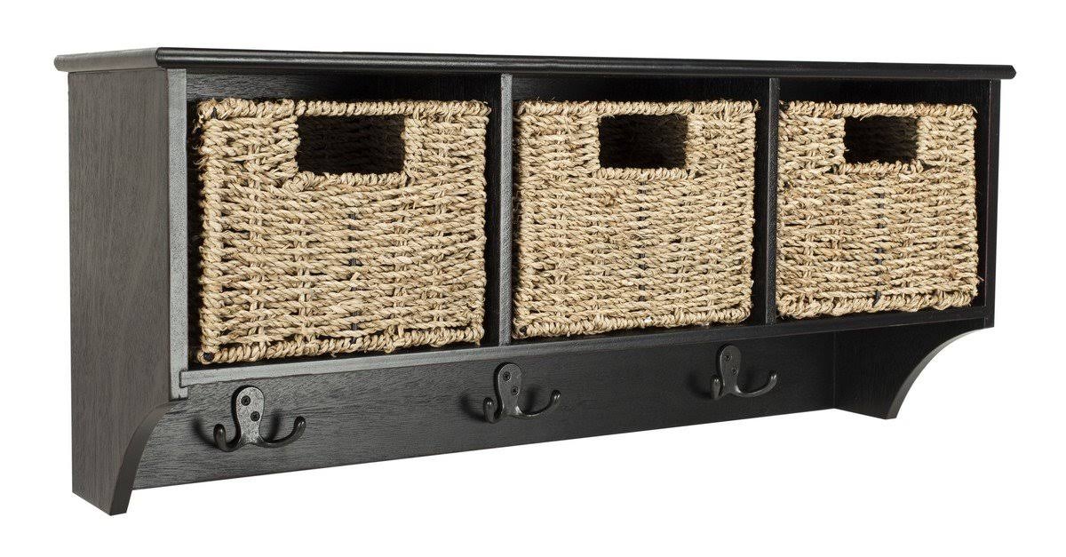 Cherry Hanging 3 Basket Wall Rack R231