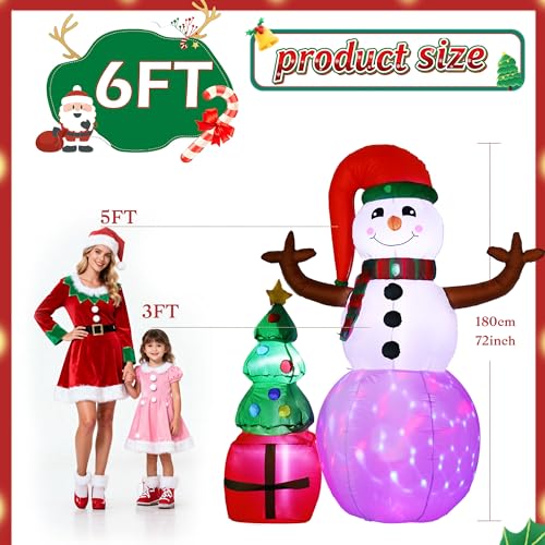 Scary Clown Mask & Inflatable Snowman Decor M722216