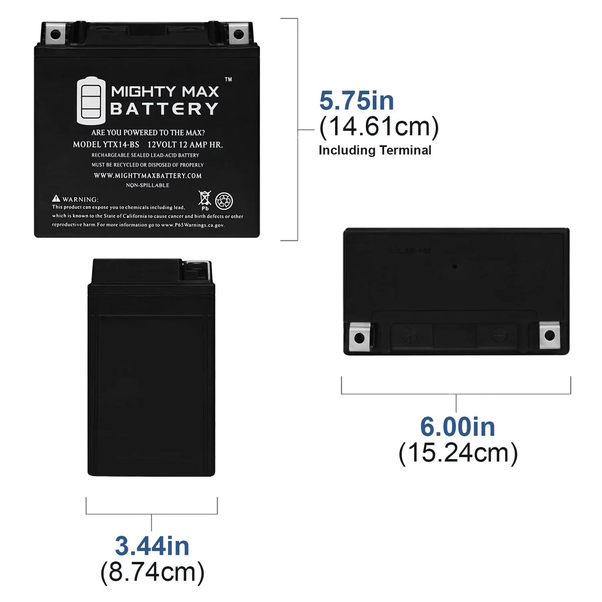 YTX14-BS Replacement Battery J4868