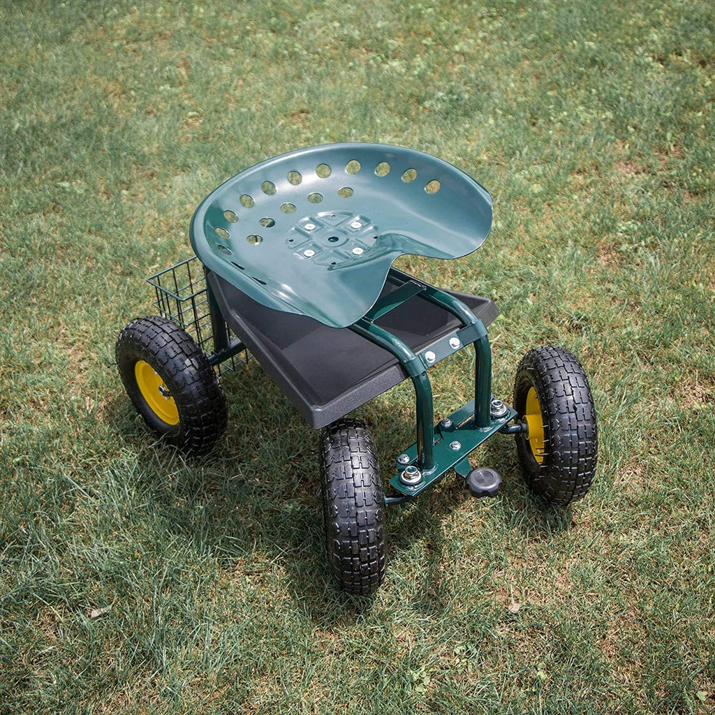 Garden Cart with Wheels Tool Tray E789176
