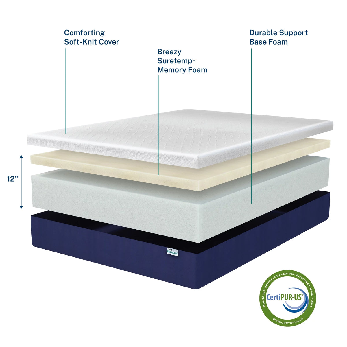 Memory Foam Mattress Queen Medium Firm S94475