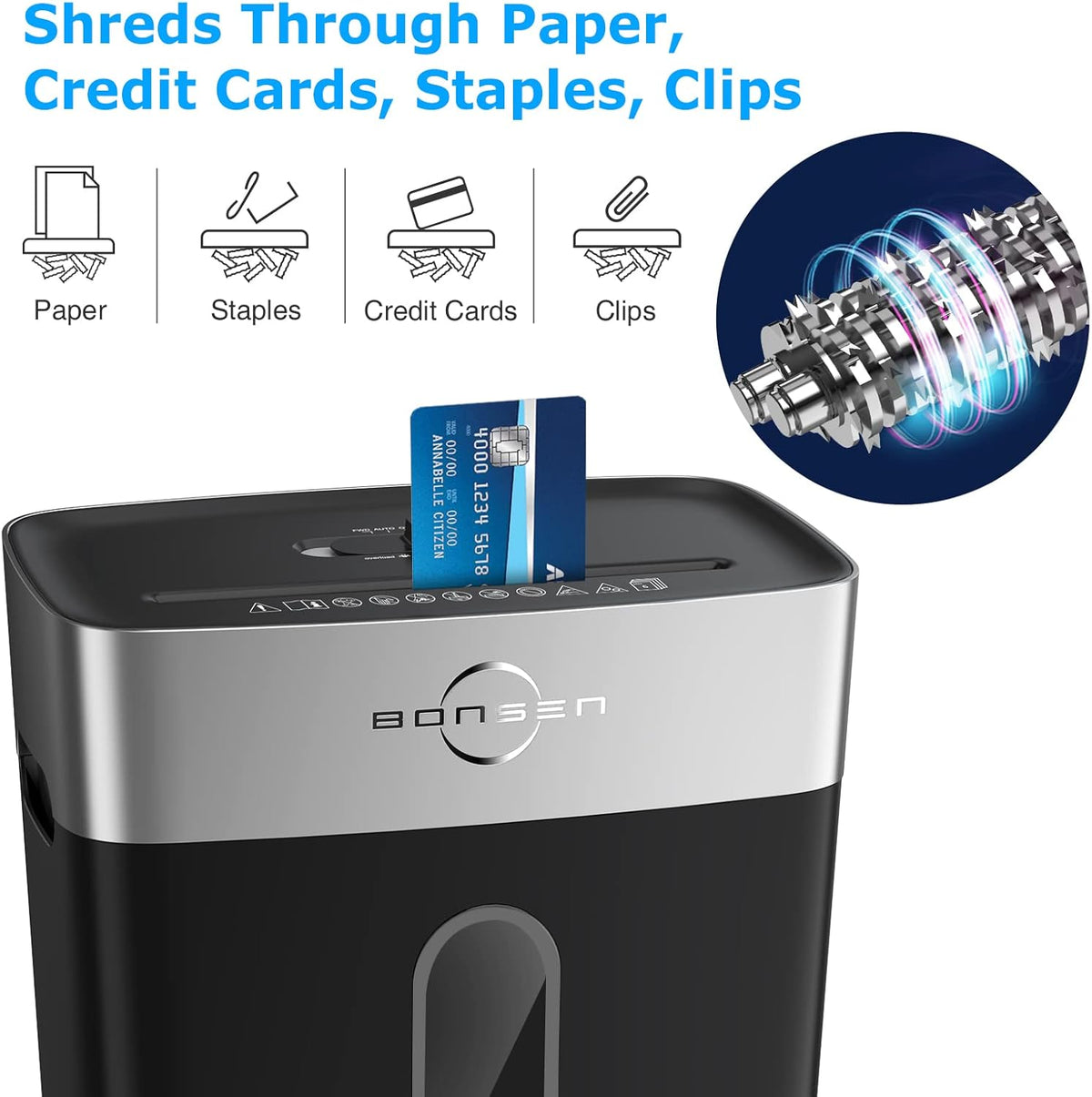Micro-Cut Paper Shredder, 6-Sheet P-4, 4-Gallon, Black, Pack of 2 Z300770
