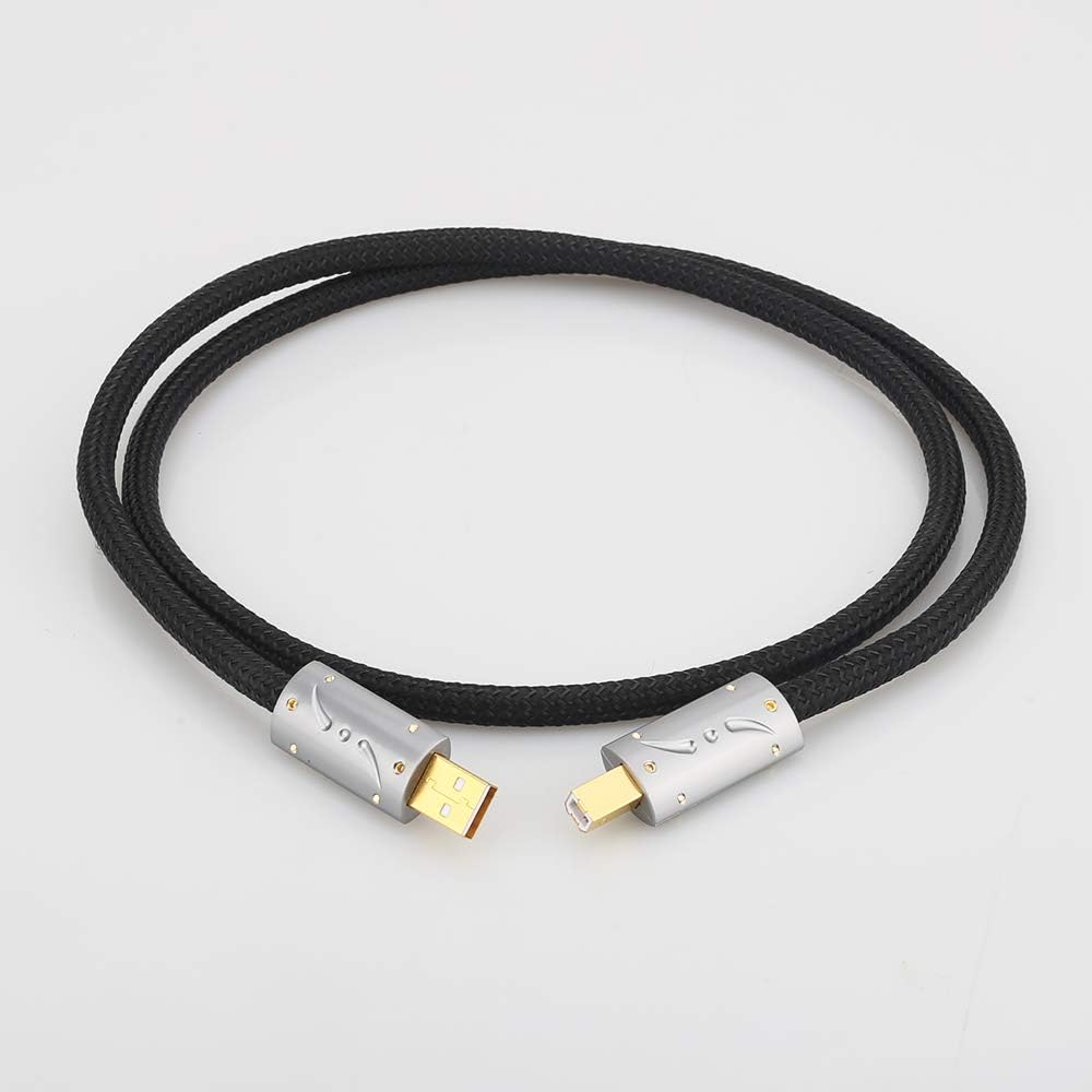 Silver Plated OFC USB Audio Cable 3.3FT/1M Y170624