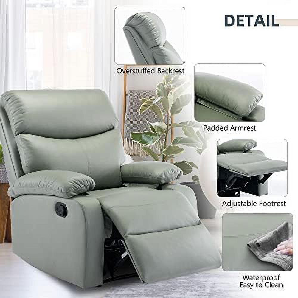 Cerulean Blue Manual Recliner Single Sofa X669641