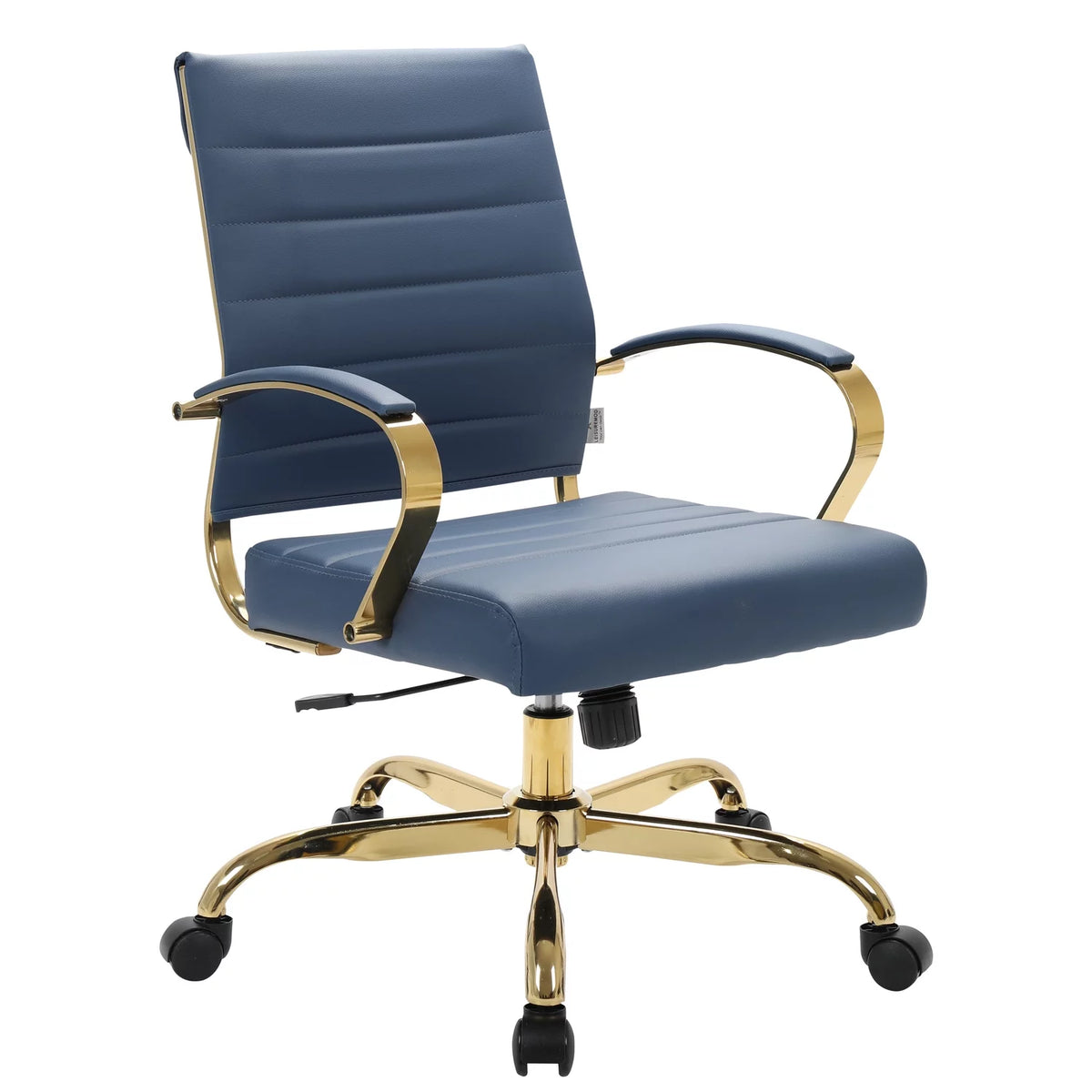 Leather Office Chair With Gold Frame S946115