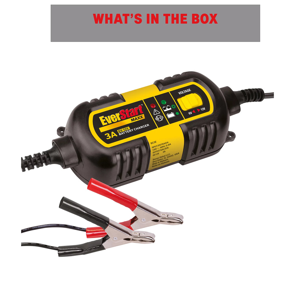 3 Amp 6V/12V Automotive Battery Charger F80572