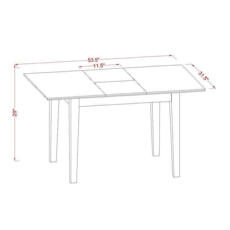 3 PC Kitchen Table Set with Leaf and 2 Dining Chairs B603