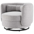 Black Grey Fabric Swivel Accent Chair R299149