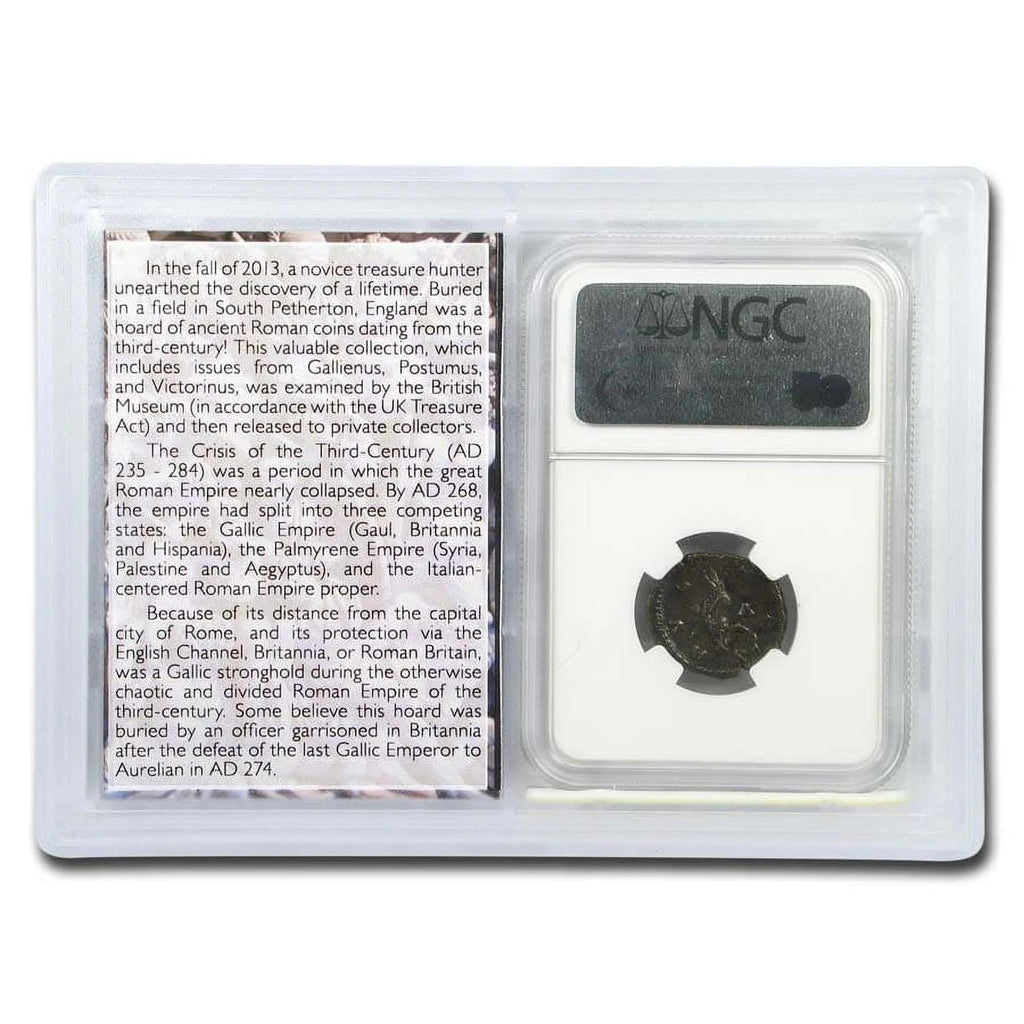 Roman BI Dbl Denarius Victorinus AU NGC J282