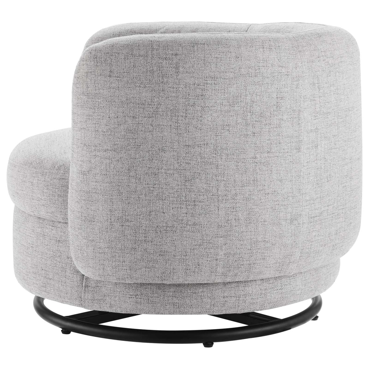 Black Grey Fabric Swivel Accent Chair R299149